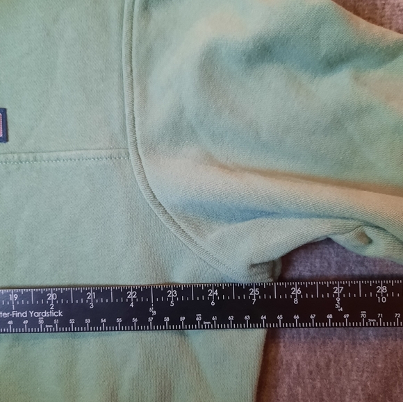 Vineyard Vines Sweater Large Green and Navy Quarter Zip Beach Preppy Nautical - Picture 7 of 12